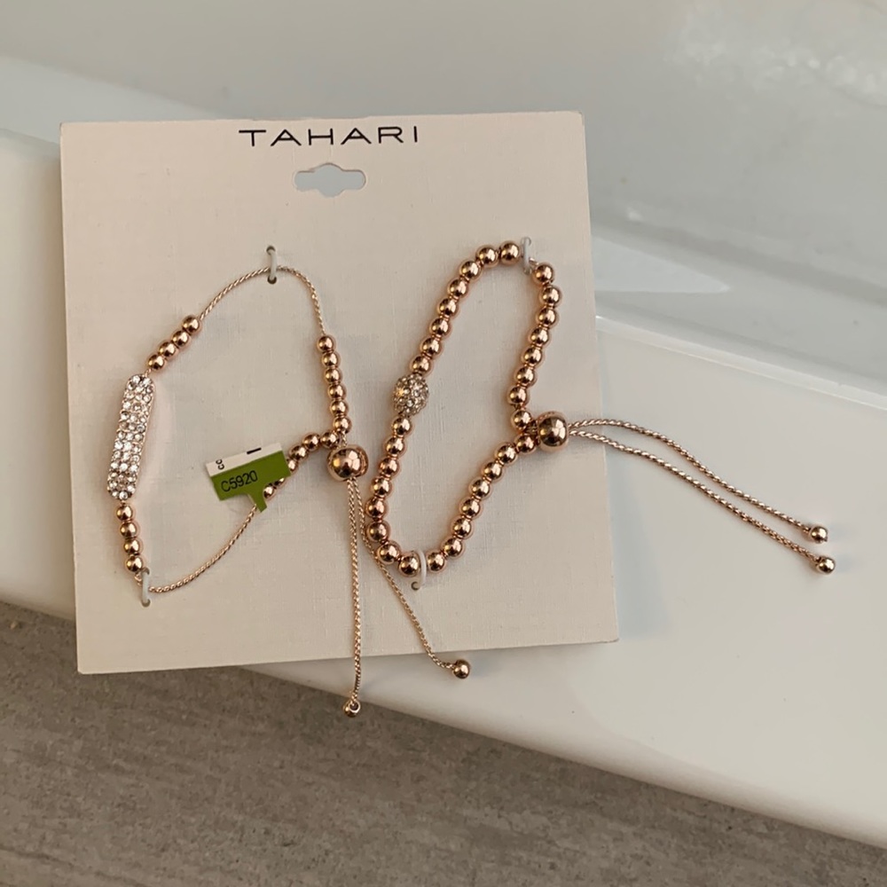 Set of two Tahari gold bracelets